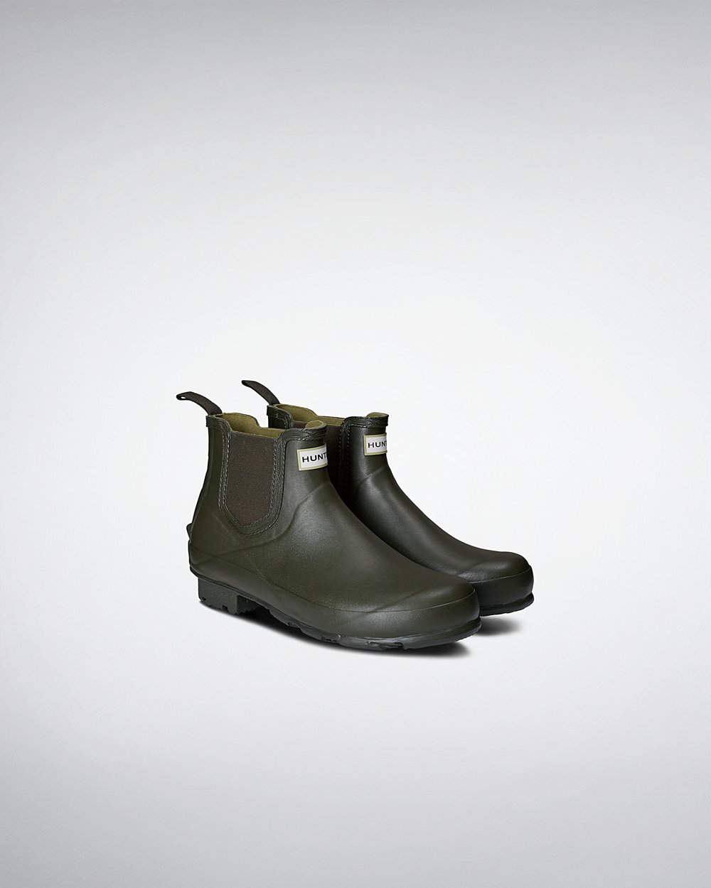 Hunter Hombre Norris Field - Botas Chelsea Verde Oscuro Oliva - 027-PWGQBL